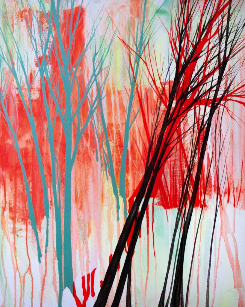 parallelworlds small 13 under daylight, 30 x 24 inches, 76,2 x 60,96 cm, 2012, oil, acrylic and neoncolor on canvas
